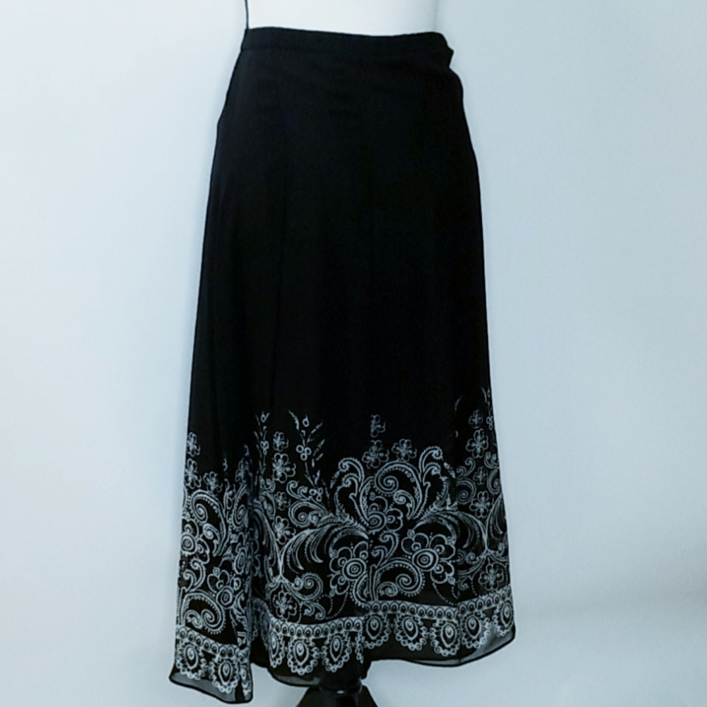 Pendleton plus sz 18W knee length 100% silk skirt